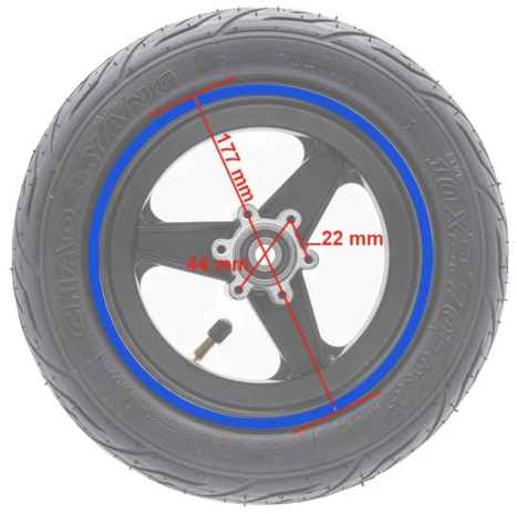 Compleet wiel (Blauw) voor elektrische step 6.5 "/B50 voor smartgyro speedway & Rockway 