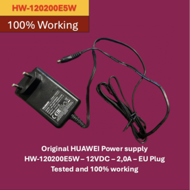Original HUAWEI Power supply  HW-120200E5W – 12VDC – 2,0A – EU Plug Tested 